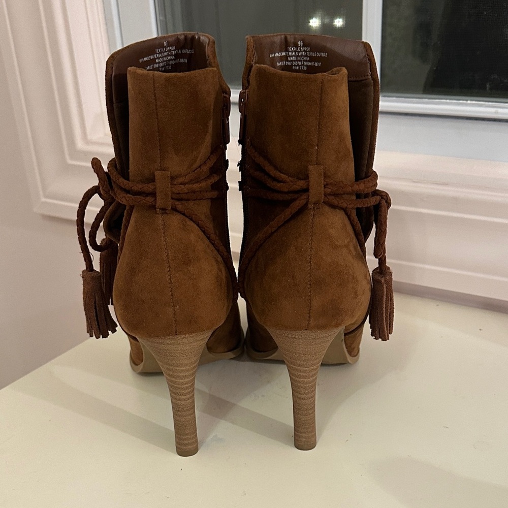 Universal Thread Brown Suede Heeled Boots - Picture 3 of 3